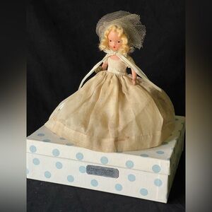 Vintage bisque Nancy Ann Storybook doll #191 a flower girl for May